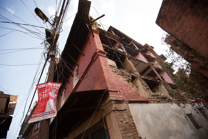 Like a surgical procedure, there was a neat line where some of the home had been lost.